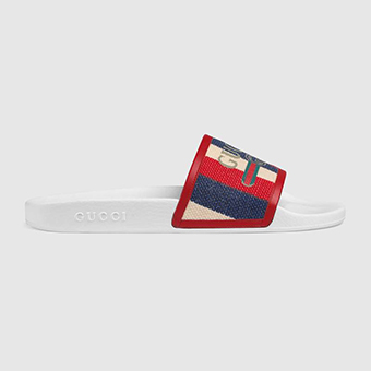 グッチ 靴 スーパーコピー GUCCI ロゴ シルヴィストライプ スライドサンダル 523629 9SP10 9094